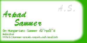 arpad sammer business card